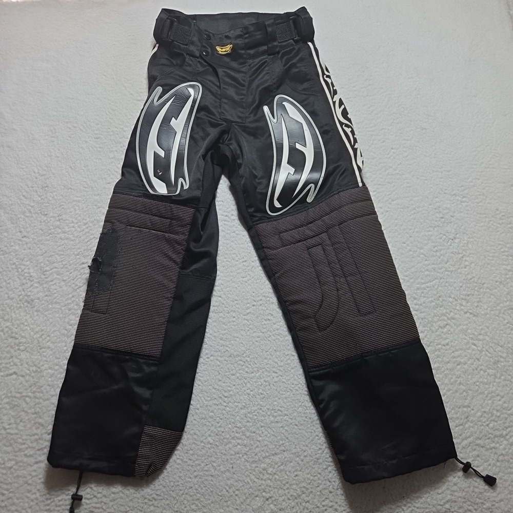 VTG JT Paintball Pants Black Size 28x27 Utility Sport Padded Knee Embroidered